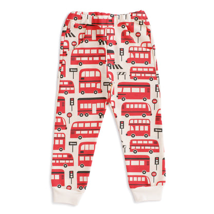 Sweatpants - Double-Decker Buses Red