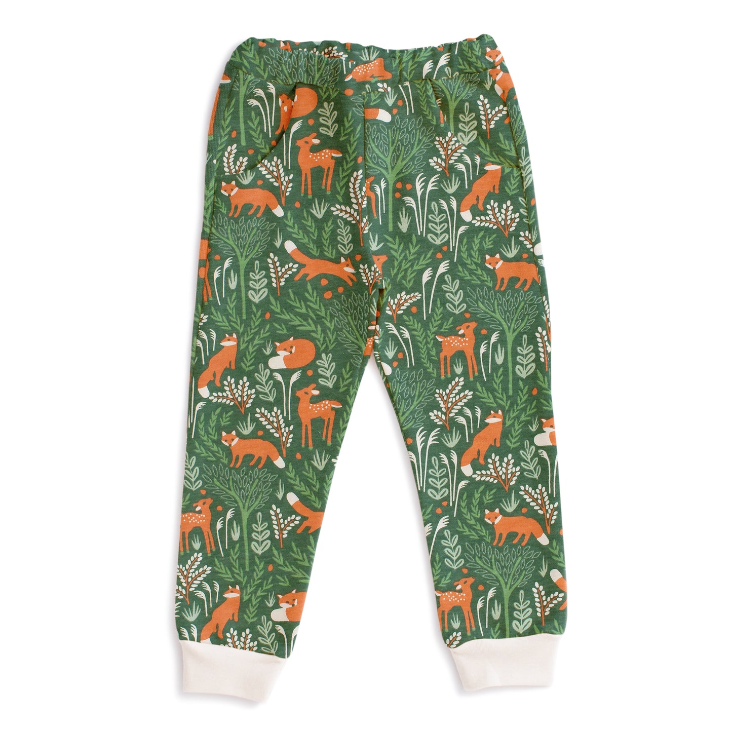 Sweatpants - Deer & Foxes Green