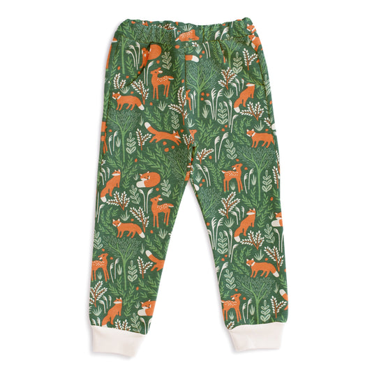 Sweatpants - Deer & Foxes Green