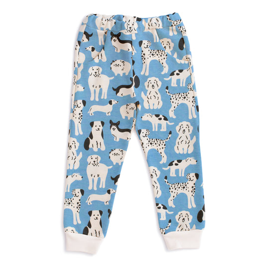 Sweatpants - Dog Parade Blue