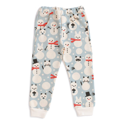 Sweatpants - Snow Creatures Sky Blue