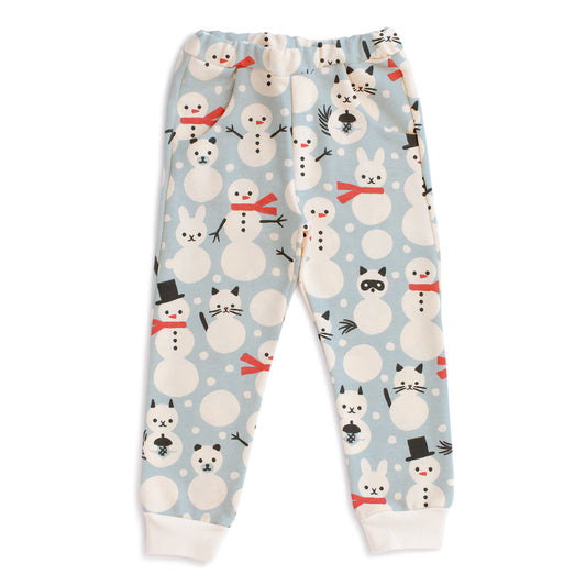 Sweatpants - Snow Creatures Sky Blue
