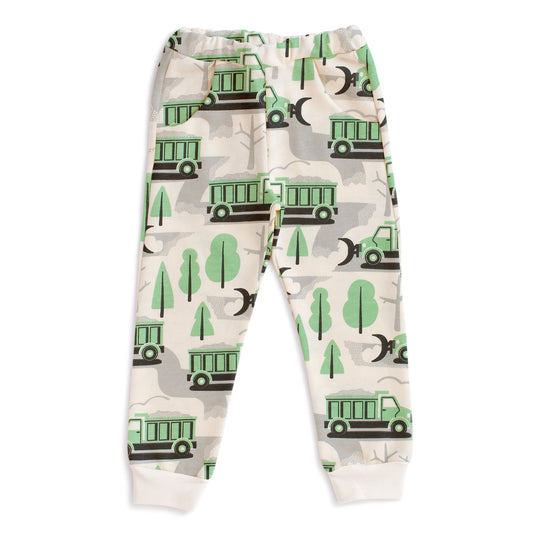 Sweatpants - Snow Plows Green