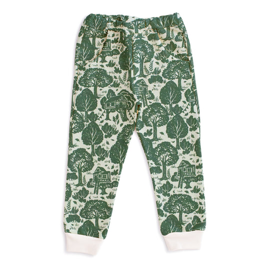 Sweatpants - Treehouses Green