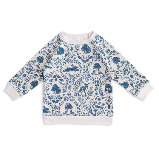 Sweatshirt - Animal Tapestry Delft Blue