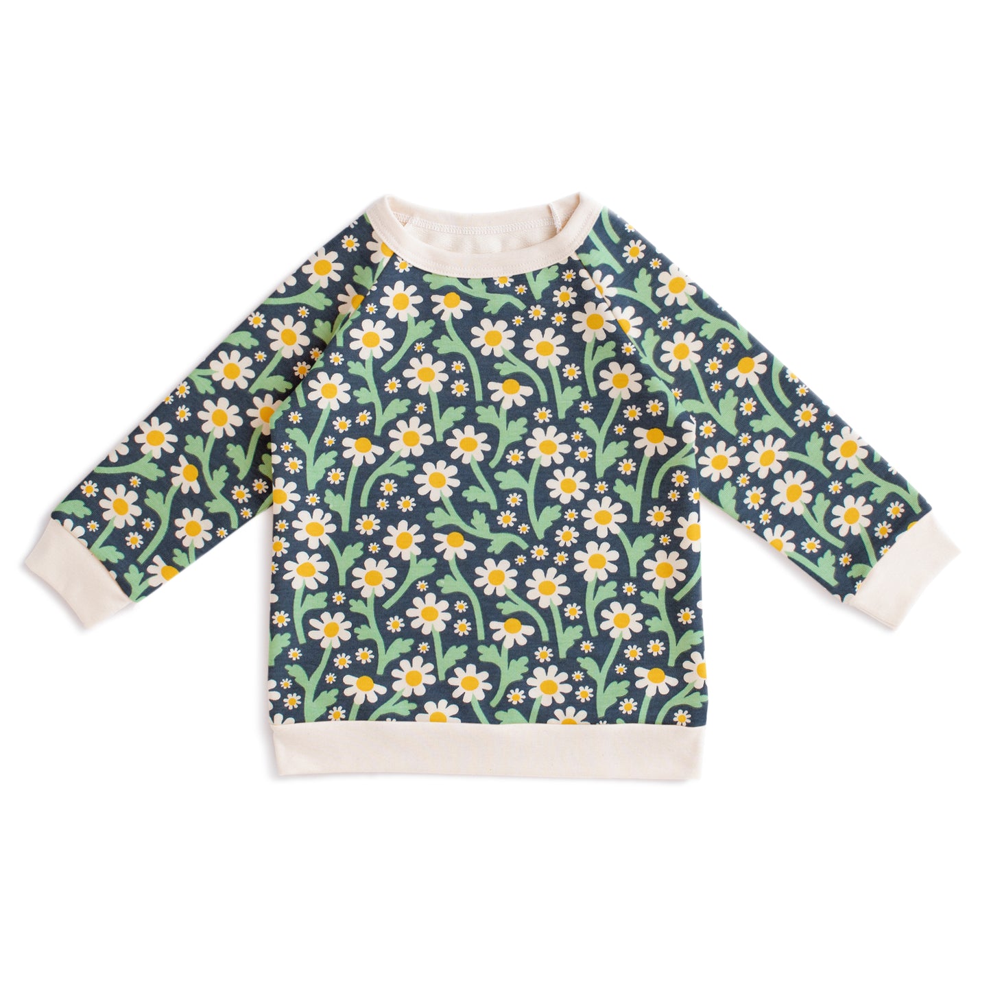 Sweatshirt - Bold Daisies Navy