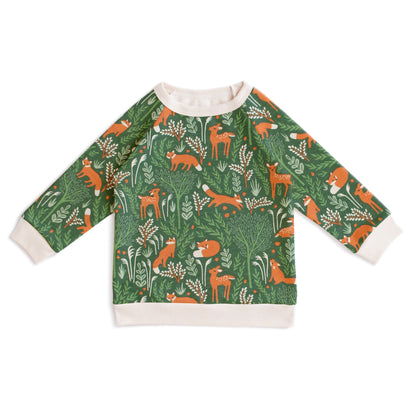 Sweatshirt - Deer & Foxes Green