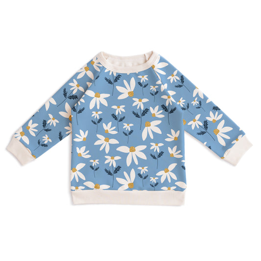 Sweatshirt - Daisies Blue