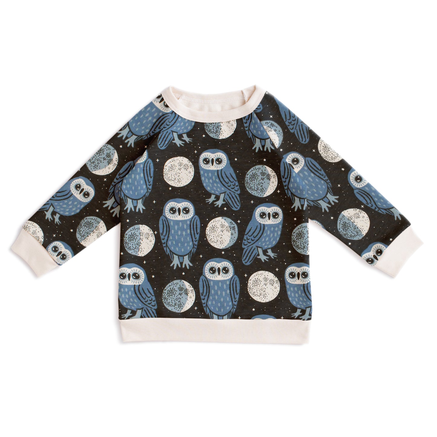 Sweatshirt - Midnight Owls Charcoal & Blue