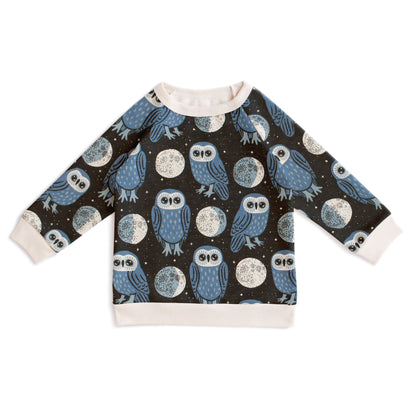Sweatshirt - Midnight Owls Charcoal & Blue