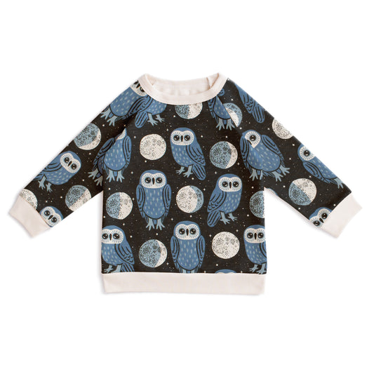 Sweatshirt - Midnight Owls Charcoal & Blue