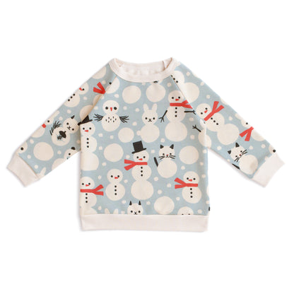 Sweatshirt - Snow Creatures Sky Blue