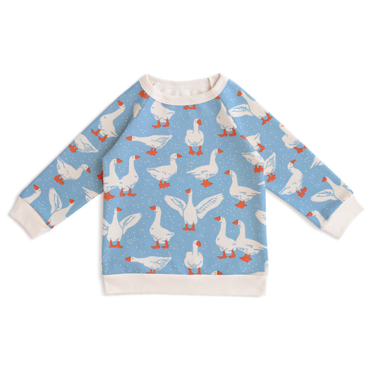 Sweatshirt - Silly Geese Blue
