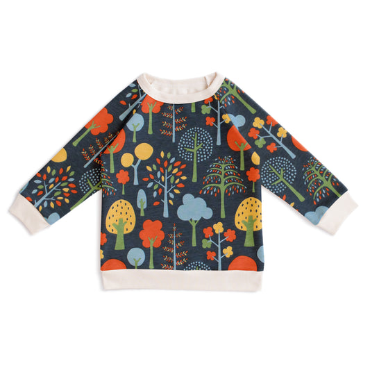 Sweatshirt - Trees Navy & Green