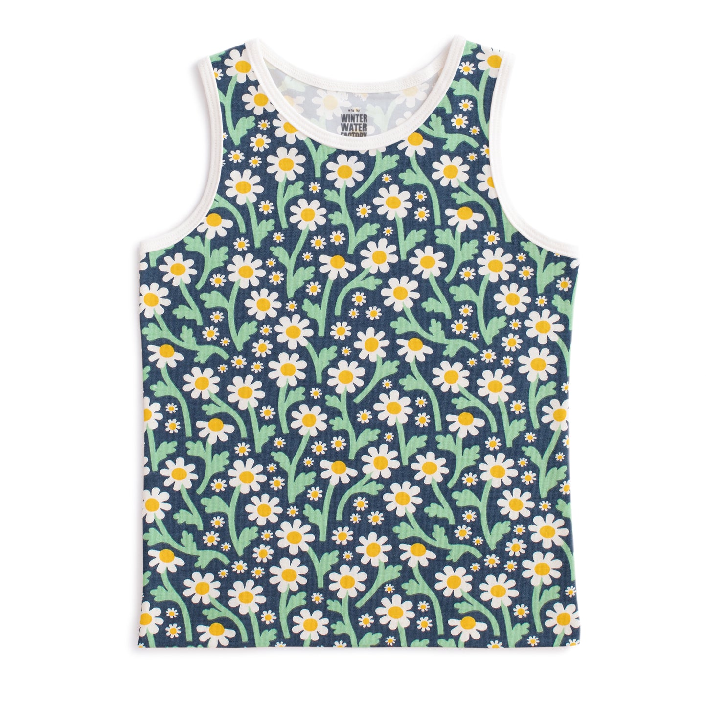 Tank Top - Bold Daisies Navy