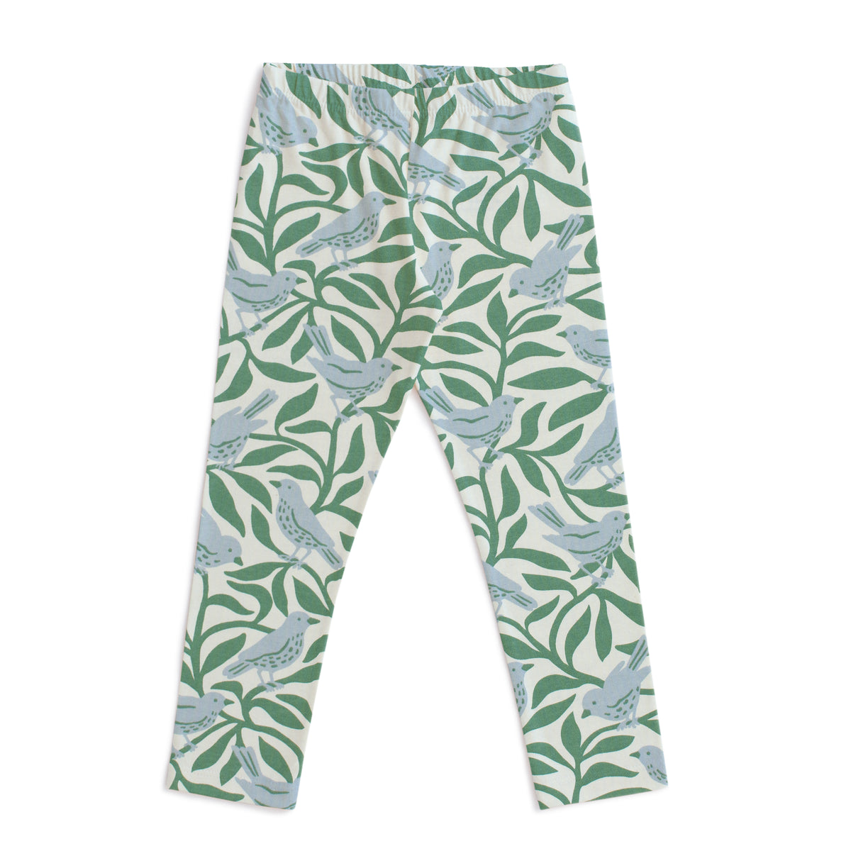 Baby Leggings - Birds on Branches Blue & Green