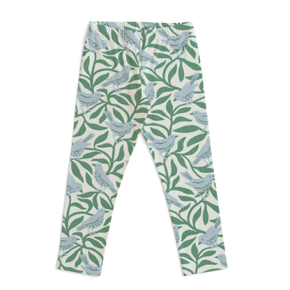 Baby Leggings - Birds on Branches Blue & Green