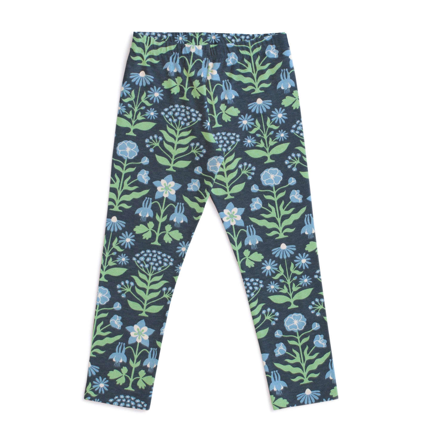 Leggings - Blockprint Floral Blue & Green