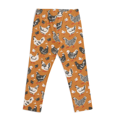 Baby Leggings - Chicken Family Gold