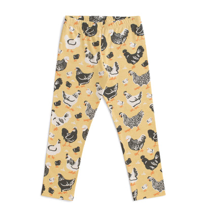 Baby Leggings - Chicken Family Yellow
