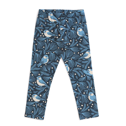 Baby Leggings - Chickadees Navy & Blue