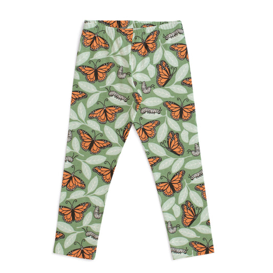 Leggings - Monarchs Dark Green