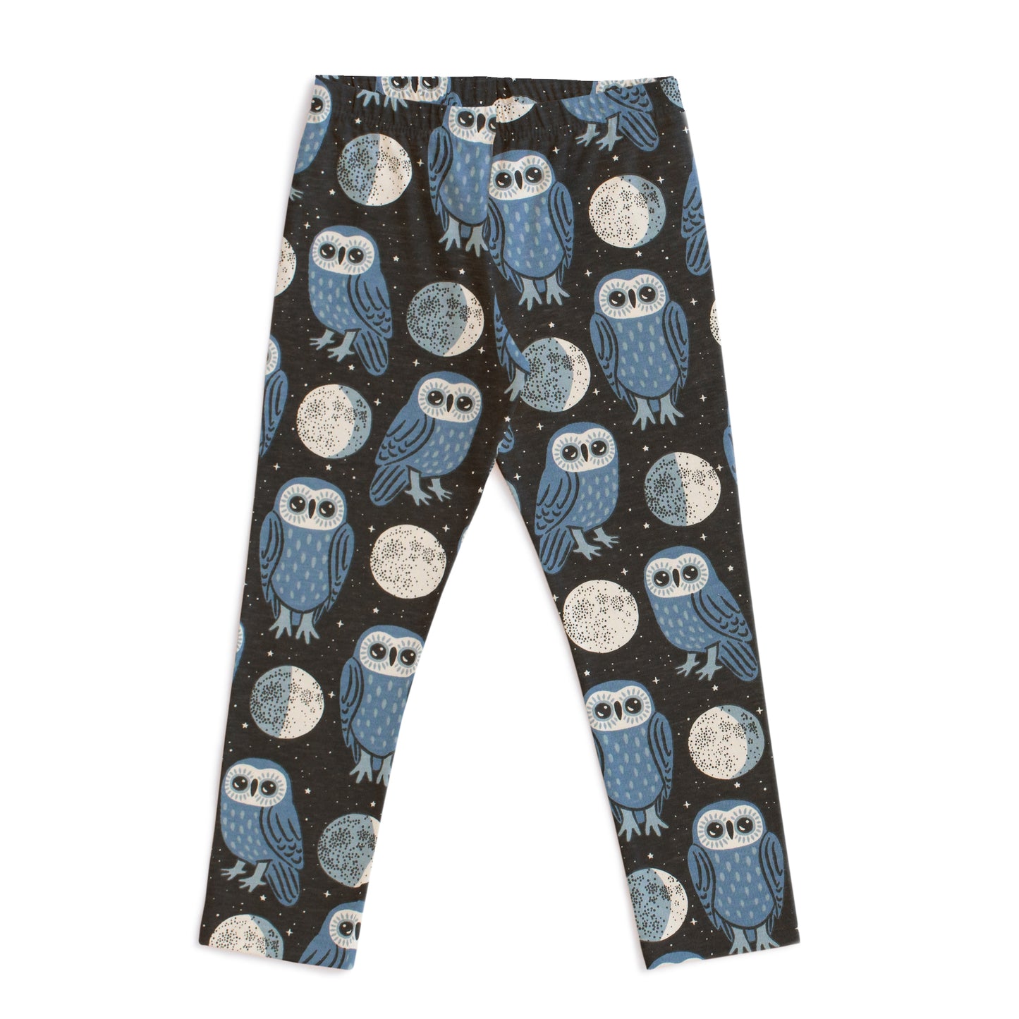 Baby Leggings - Midnight Owls Charcoal & Blue