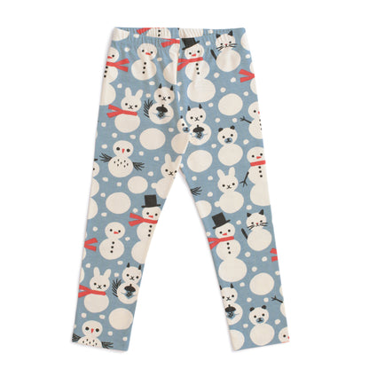 Leggings - Snow Creatures Blue