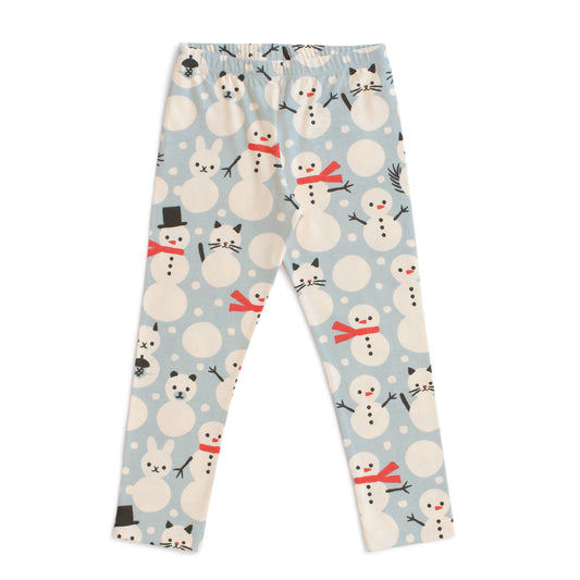 Leggings - Snow Creatures Sky Blue