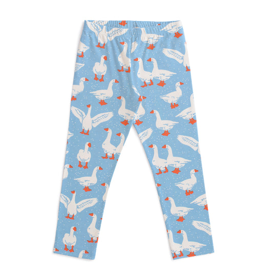 Baby Leggings - Silly Geese Blue
