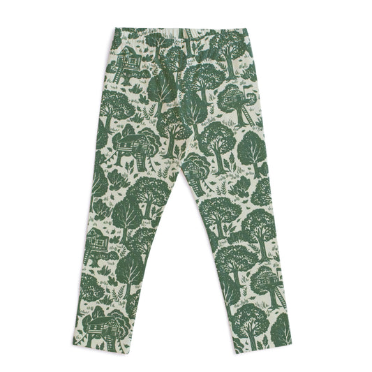 Leggings - Treehouses Green