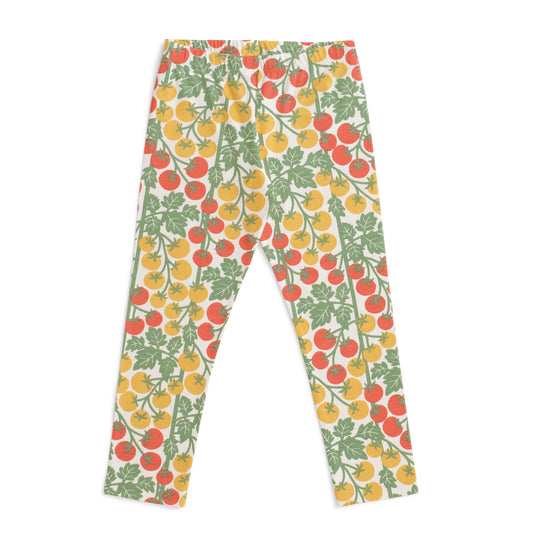 Leggings - Tomato Vines Red & Yellow