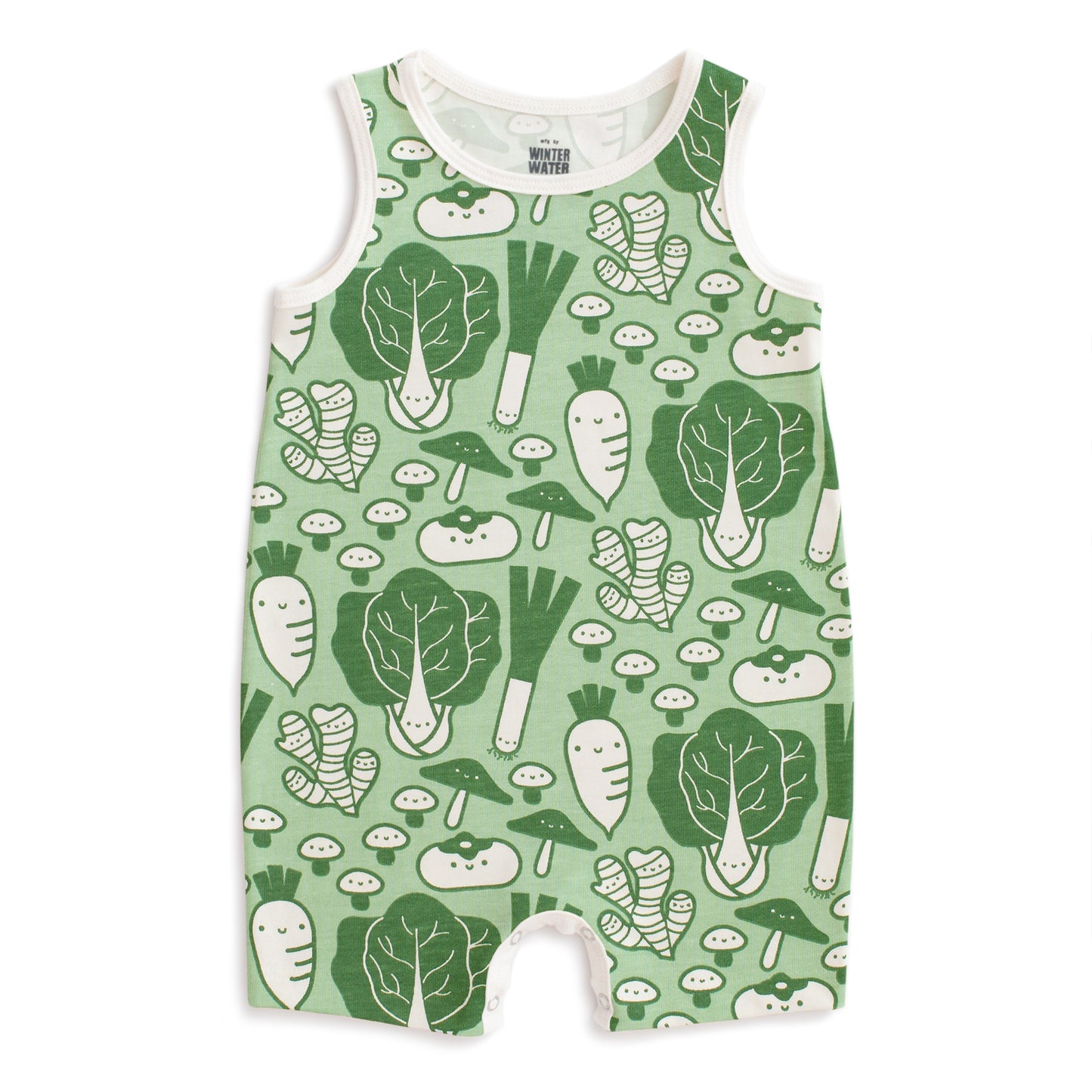 Tank Top Romper - Veggies Green