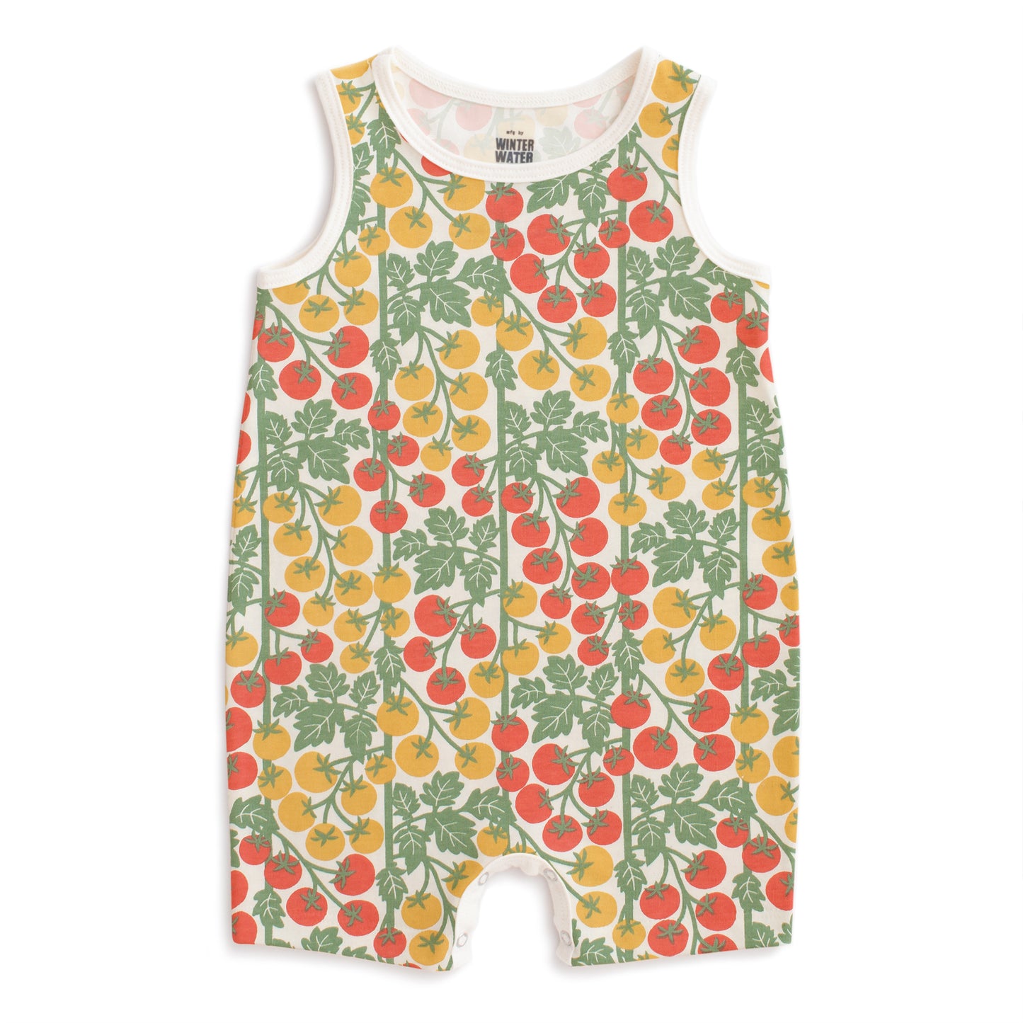 Tank Top Romper - Tomato Vines Red & Yellow