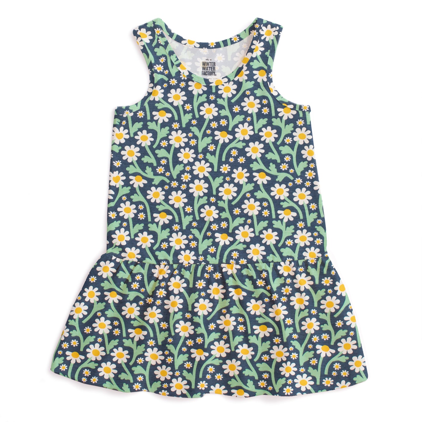 Valencia Dress - Bold Daisies Navy
