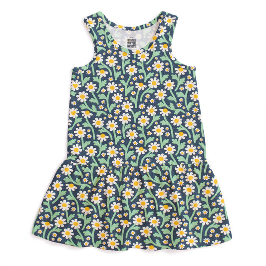 Valencia Dress - Bold Daisies Navy