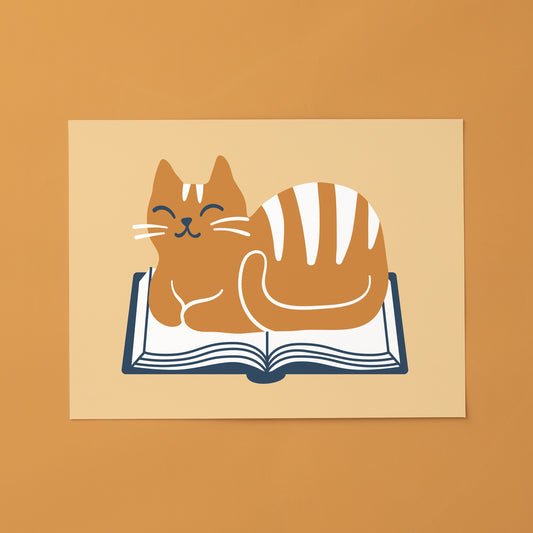 Wall Art - Book Cat