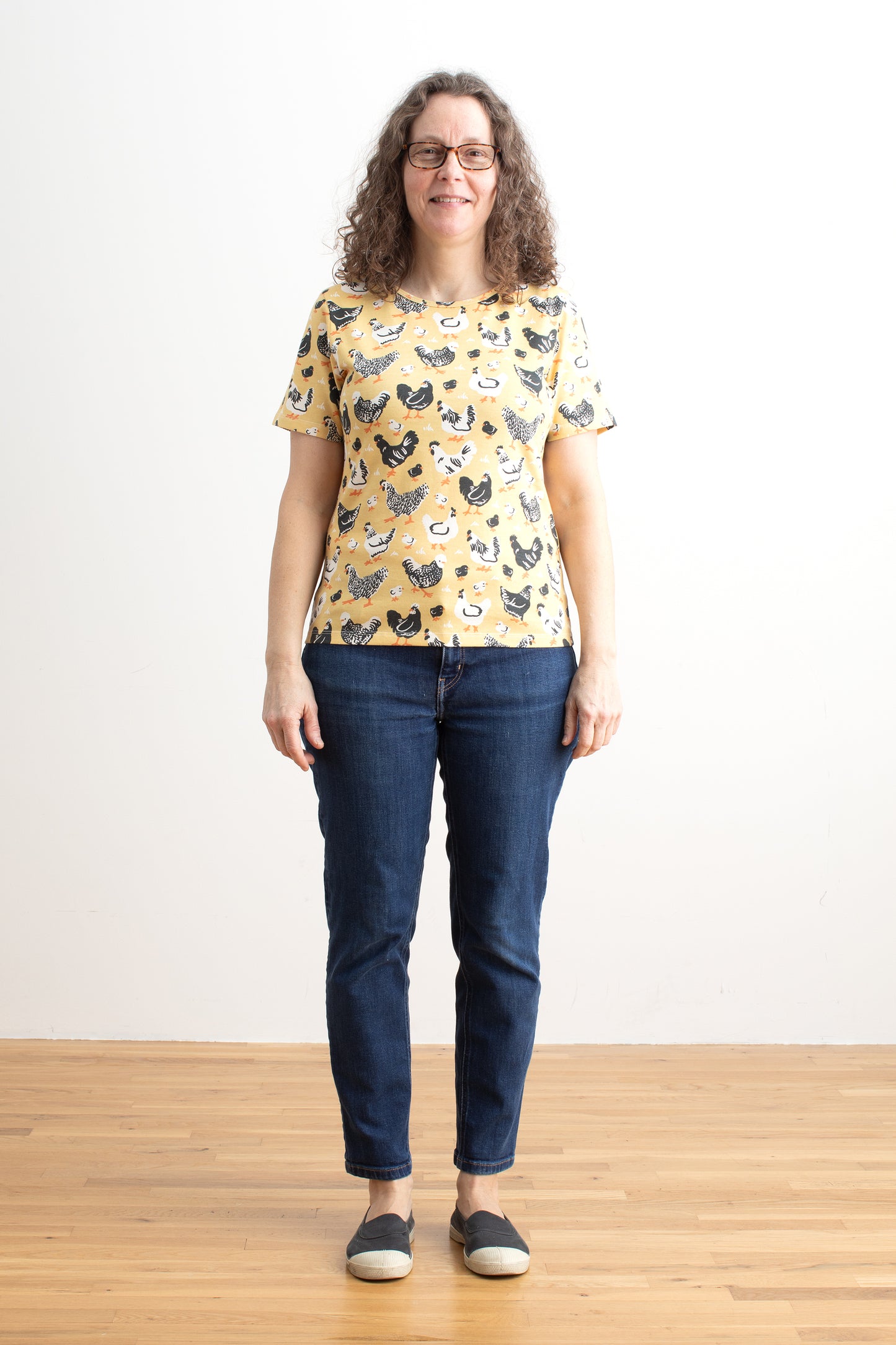 Austin Top - Chicken Family Yellow