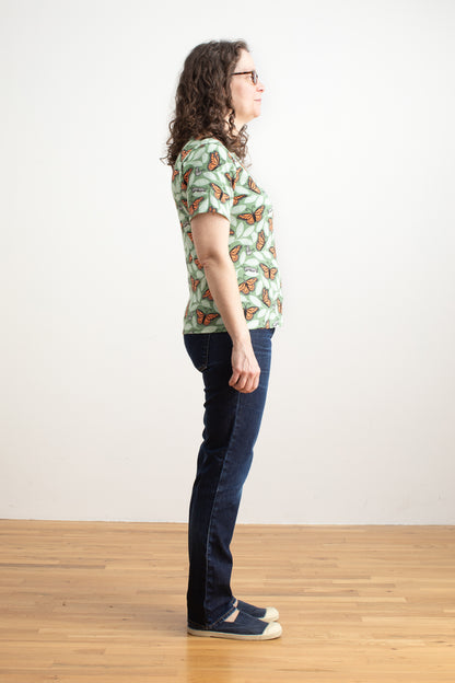 Austin Top - Monarchs Dark Green
