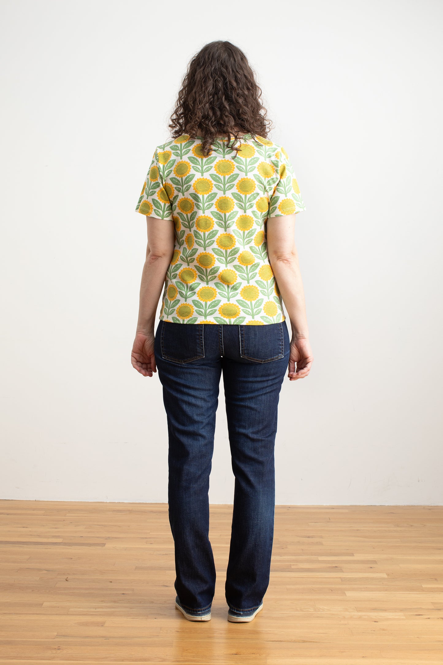 Austin Top - Sunflowers Green