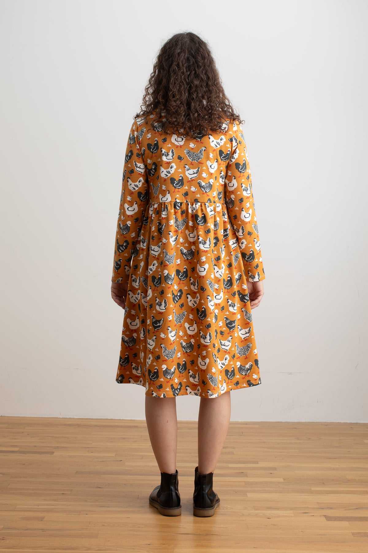 Copenhagen Dress - Chicken Family Gold