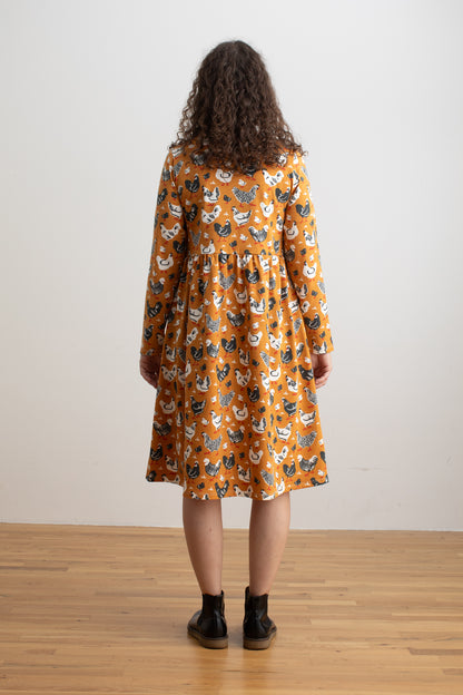 Copenhagen Dress - Chicken Family Gold