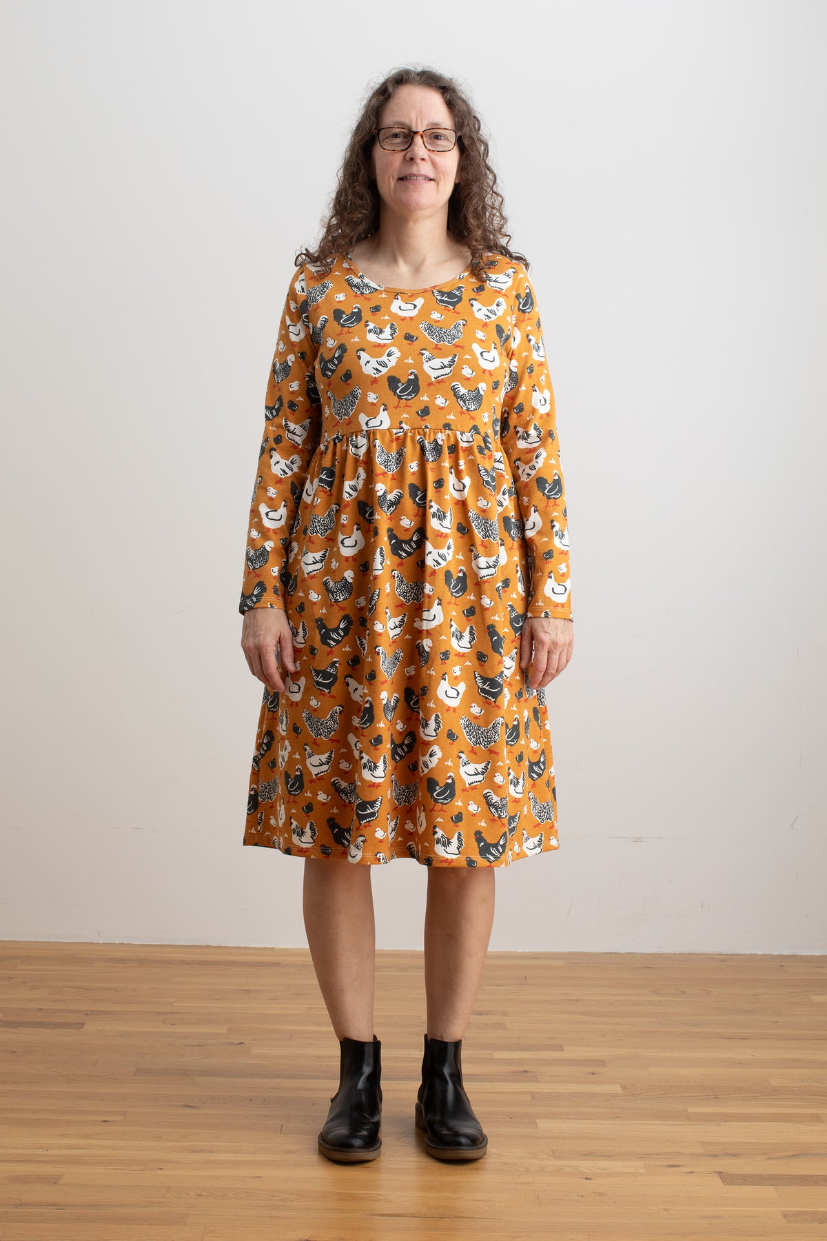 Copenhagen Dress - Chicken Family Gold