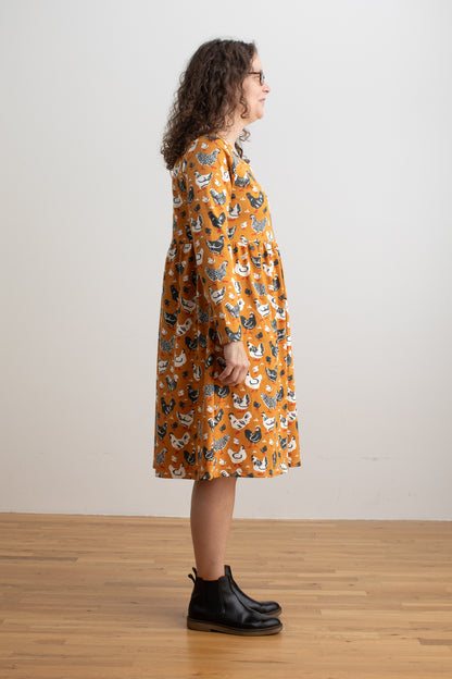 Copenhagen Dress - Chicken Family Gold