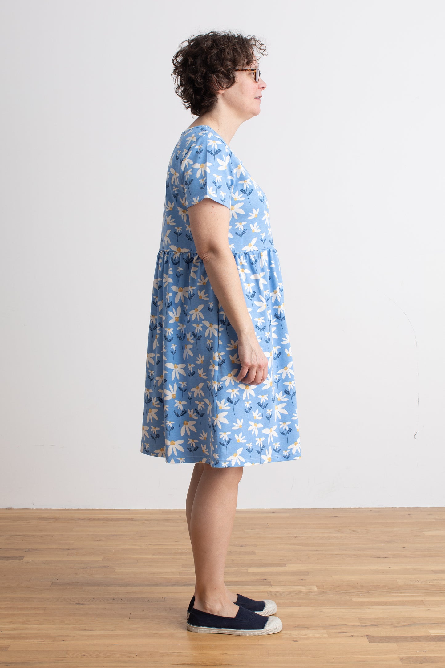 Women's Stockholm Dress - Daisies Blue