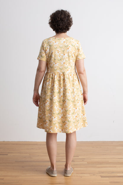 Women's Stockholm Dress - Daisies Yellow
