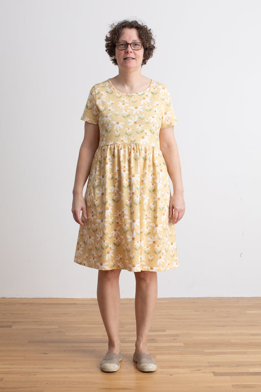 Women's Stockholm Dress - Daisies Yellow