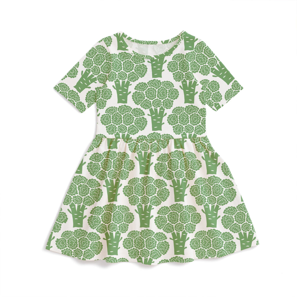 Alberta Dress - Broccoli Green