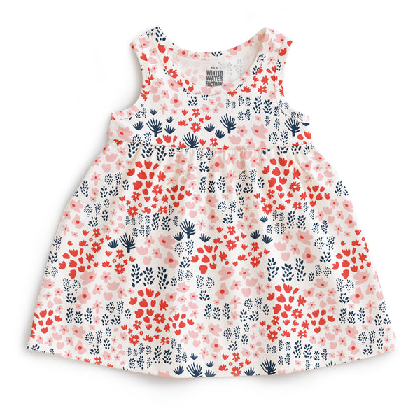 Alna Baby Dress - Meadow Red, Pink & Navy