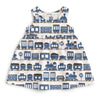 Alna Baby Dress - Trains Blue